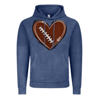 Vintage Denim american football heart Vintage Hoodie - texasbilliewilder