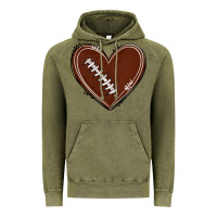 Vintage Olive american football heart Vintage Hoodie - texasbilliewilder