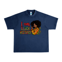 Navy I am black history Urban Heavy Tee - Zillion Design Studio