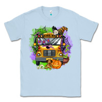 Dusty Blue halloween school bus Classic Tee - AdoDesignShop