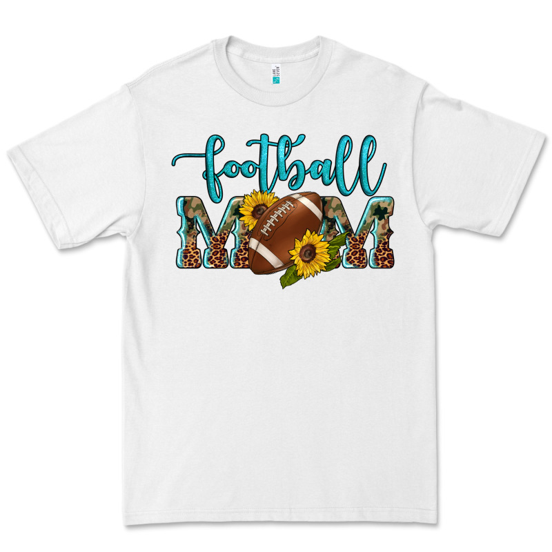 Western Leopard Camouflage Sunflowers  Glitter Mom Football Premium Tee by Artiststas | Teevron