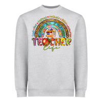 Heather Grey teacher life Heavyweight Sweatshirt - texasbilliewilder