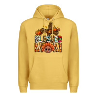 Antique Gold Western Blessed Mom With Cross Premium Hoodie - BundleAndBundleShop