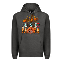Charcoal Heather Western Blessed Mom With Cross Premium Hoodie - BundleAndBundleShop