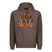 Coffee Western Blessed Mom With Cross Premium Hoodie - BundleAndBundleShop