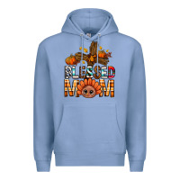 Colony Blue Western Blessed Mom With Cross Premium Hoodie - BundleAndBundleShop