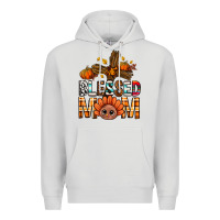 Dove Grey Western Blessed Mom With Cross Premium Hoodie - BundleAndBundleShop