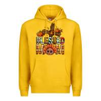 Lemon Western Blessed Mom With Cross Premium Hoodie - BundleAndBundleShop