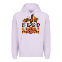 Lilac Western Blessed Mom With Cross Premium Hoodie - BundleAndBundleShop