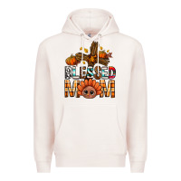 Pale Pink Western Blessed Mom With Cross Premium Hoodie - BundleAndBundleShop