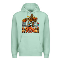 Seafoam Western Blessed Mom With Cross Premium Hoodie - BundleAndBundleShop