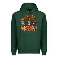 Sports Green Western Blessed Mom With Cross Premium Hoodie - BundleAndBundleShop