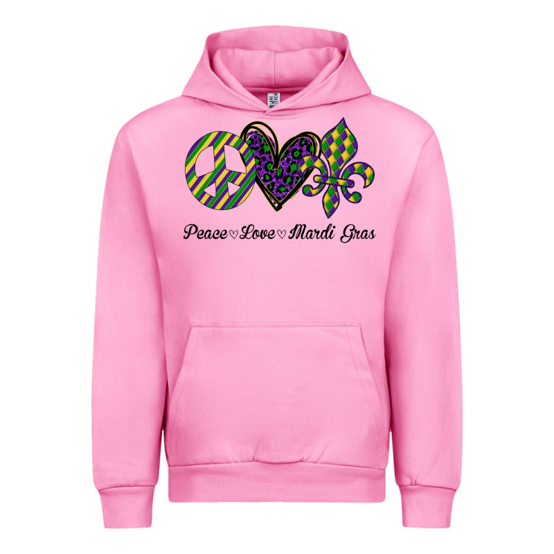 Mardi Gras Love Peace Urban Hoodie by Bettercallsaul | Teevron