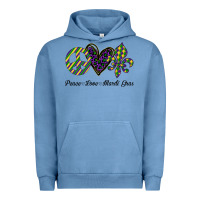 Pigment Pebble Blue mardi gras love peace Urban Hoodie - Bettercallsaul