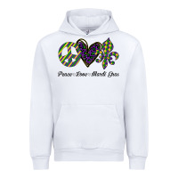 White mardi gras love peace Urban Hoodie - Bettercallsaul