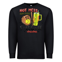 Black hot mess always stressed softball mama stanley cup Premium Sweatshirt - MaliasSmallBusiness