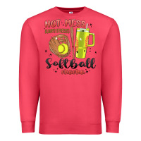 Cardinal hot mess always stressed softball mama stanley cup Premium Sweatshirt - MaliasSmallBusiness