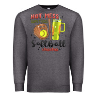 Charcoal Heather hot mess always stressed softball mama stanley cup Premium Sweatshirt - MaliasSmallBusiness