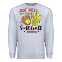 Heather Grey hot mess always stressed softball mama stanley cup Premium Sweatshirt - MaliasSmallBusiness