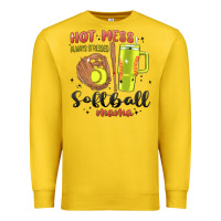 Hot Mess Always Stressed Softball Mama Stanley Cup Premium Sweatshirt | Teevron