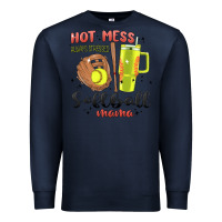 Navy hot mess always stressed softball mama stanley cup Premium Sweatshirt - MaliasSmallBusiness