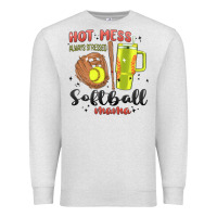 Oatmeal Heather hot mess always stressed softball mama stanley cup Premium Sweatshirt - MaliasSmallBusiness