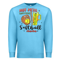 Ocean Blue hot mess always stressed softball mama stanley cup Premium Sweatshirt - MaliasSmallBusiness