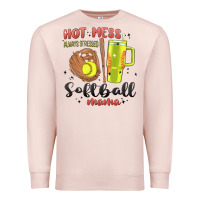 Pale Pink hot mess always stressed softball mama stanley cup Premium Sweatshirt - MaliasSmallBusiness