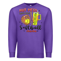 Purple hot mess always stressed softball mama stanley cup Premium Sweatshirt - MaliasSmallBusiness