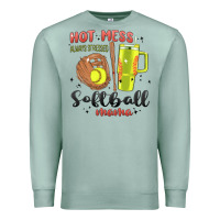 Seafoam hot mess always stressed softball mama stanley cup Premium Sweatshirt - MaliasSmallBusiness