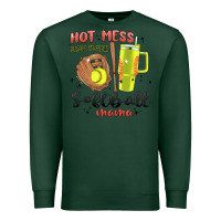 Sports Green hot mess always stressed softball mama stanley cup Premium Sweatshirt - MaliasSmallBusiness