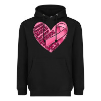 Black heart breast cancer Heavyweight Hoodie - MaliasSmallBusiness