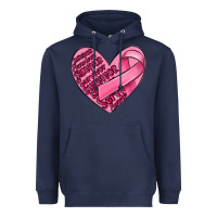 Navy heart breast cancer Heavyweight Hoodie - MaliasSmallBusiness