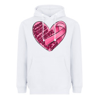 White heart breast cancer Heavyweight Hoodie - MaliasSmallBusiness