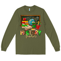 Army Green history teacher Long Sleeve Tee - AdoDesignShop