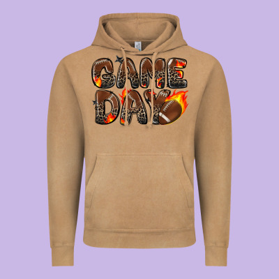 Game Day Football Leopard Vintage Hoodie Designed By Zillion Design Studio
