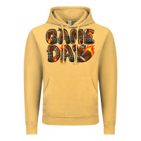 Vintage Mustard game day football leopard Vintage Hoodie - Zillion Design Studio