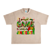 French Oak I paused my game to celebrate Juneteenth Urban Heavy Tee - Zillion Design Studio
