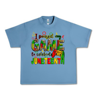 Pebble Blue I paused my game to celebrate Juneteenth Urban Heavy Tee - Zillion Design Studio
