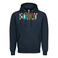 Navy howdy Zipper Hoodie - JahusDesignShop