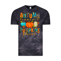 Cloud Black autumn leaves and pumpkins please Vintage Tee - Zillion Design Studio