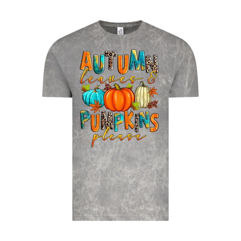Autumn Leaves And Pumpkins Please Vintage Tee by Zillion Design Studio | Teevron