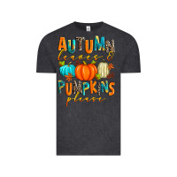 Vintage Black autumn leaves and pumpkins please Vintage Tee - Zillion Design Studio