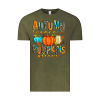 Vintage Olive autumn leaves and pumpkins please Vintage Tee - Zillion Design Studio