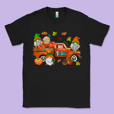 Fall Gnomes Truck Classic Tee Designed By Adodesignshop