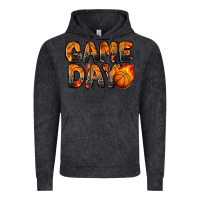 Vintage Black game day basketball leopard Vintage Hoodie - Zillion Design Studio
