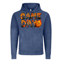 Vintage Denim game day basketball leopard Vintage Hoodie - Zillion Design Studio