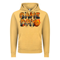 Vintage Mustard game day basketball leopard Vintage Hoodie - Zillion Design Studio