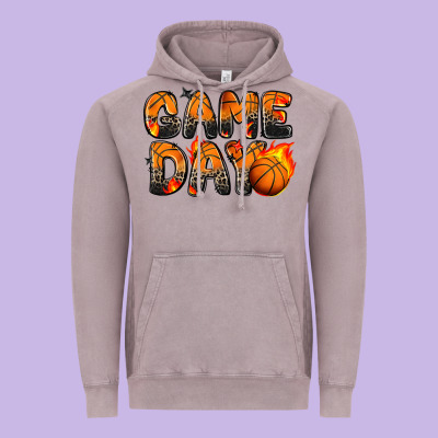 Game Day Basketball Leopard Vintage Hoodie Designed By Zillion Design Studio