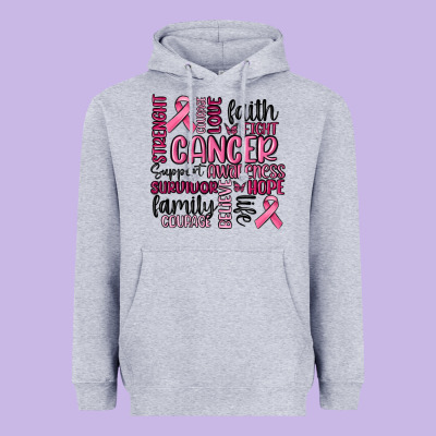 Cancer Awareness Heavyweight Hoodie Designed By Maliassmallbusiness